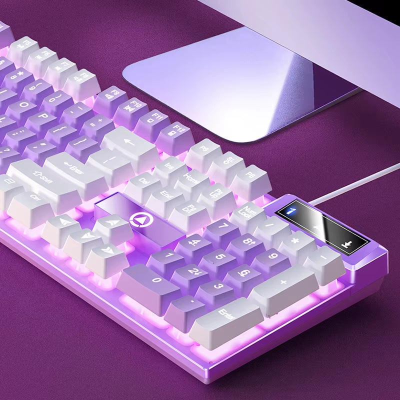 Keyboard Gaming Wired Laptop Desktops PC Computer Office Accessories Low Profile Gamer Keyboards with Numpad